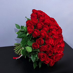 Букет 101 роза красная (40 см) в Электростали