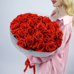 Букет "Нина" из 25 роз Эквадор (60 см) в Электростали