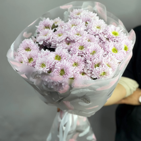 Букет "Нежный комплимент" из 9 кустовых хризантем в Электростали