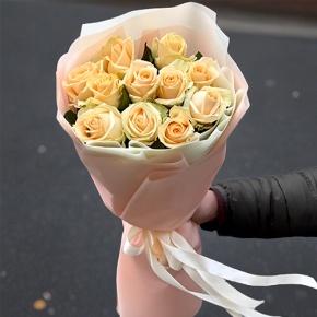 Букет из 11 роз Пич Аваланж (60 см) в Электростали