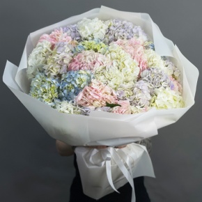 Букет из 23 гортензий микс в Электростали