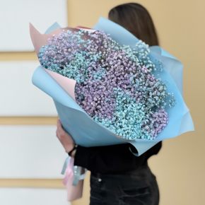 Букет "Радуга" из 15 гипсофил в Электростали