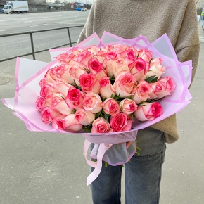 Букет 51 роза Джумилия (40 см) в Электростали