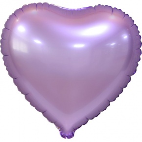 Сердце сиреневое фольгированный шар с гелием (45 см) в Электростали