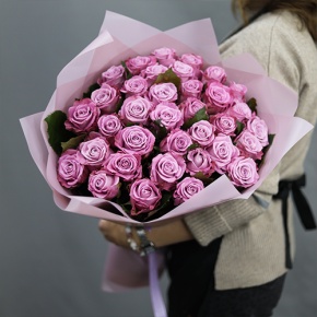 Букет из 35 малиновых роз Меритим (50 см) в Электростали