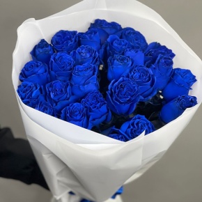 25 синих роз Эквадор (60 см) в Электростали