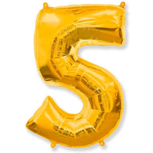Шар гелиевый цифра 5 (40х102 см) в Электростали