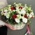 Композиция в корзине "Стелла" из роз, эустом и альстромерий в Электростали