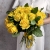 Букет из 25 лимонных роз с рускусом (40 см) в Электростали