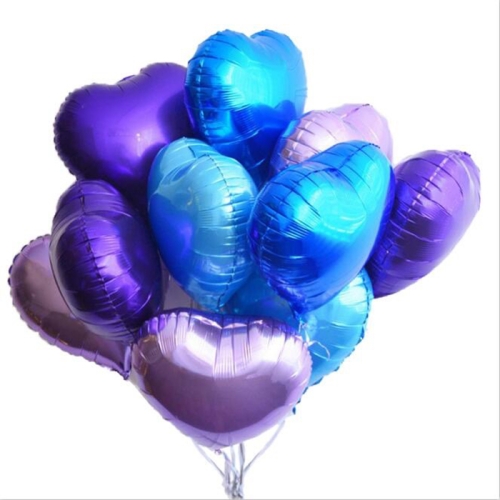 Сердце сиреневое фольгированный шар с гелием (45 см) в Электростали