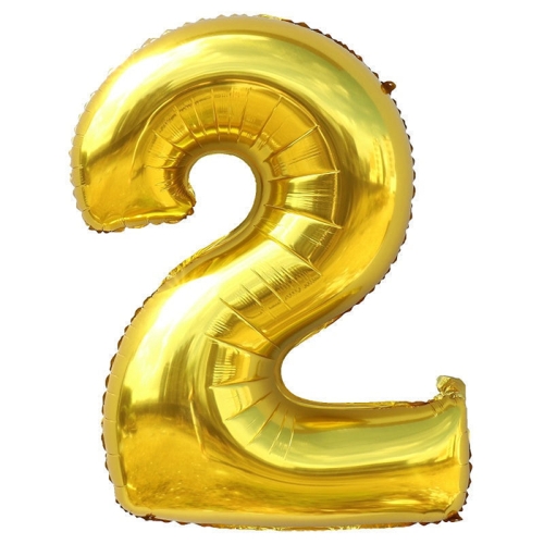 Шар гелиевый цифра 2 (40х102 см) в Электростали