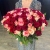 Букет 151 роза красный микс (50 см) в Электростали