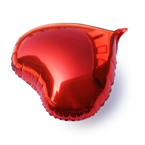 Сердце красное фольгированный шар с гелием (45 см) в Электростали